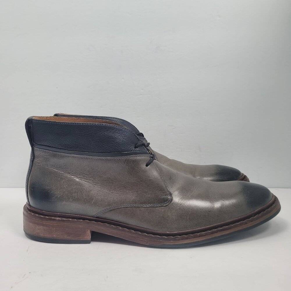 Cole Haan Men's Grey Burnished Leather Chukka Ankle Boots C23862 US Size 11M